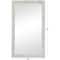 White Wood Carved Beaded Wall Mirror 28" x 1" x 48"